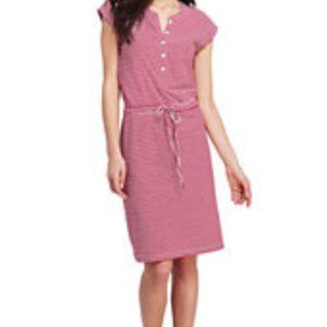 Lands End Women's Cap Sleeve Henley Dress XS